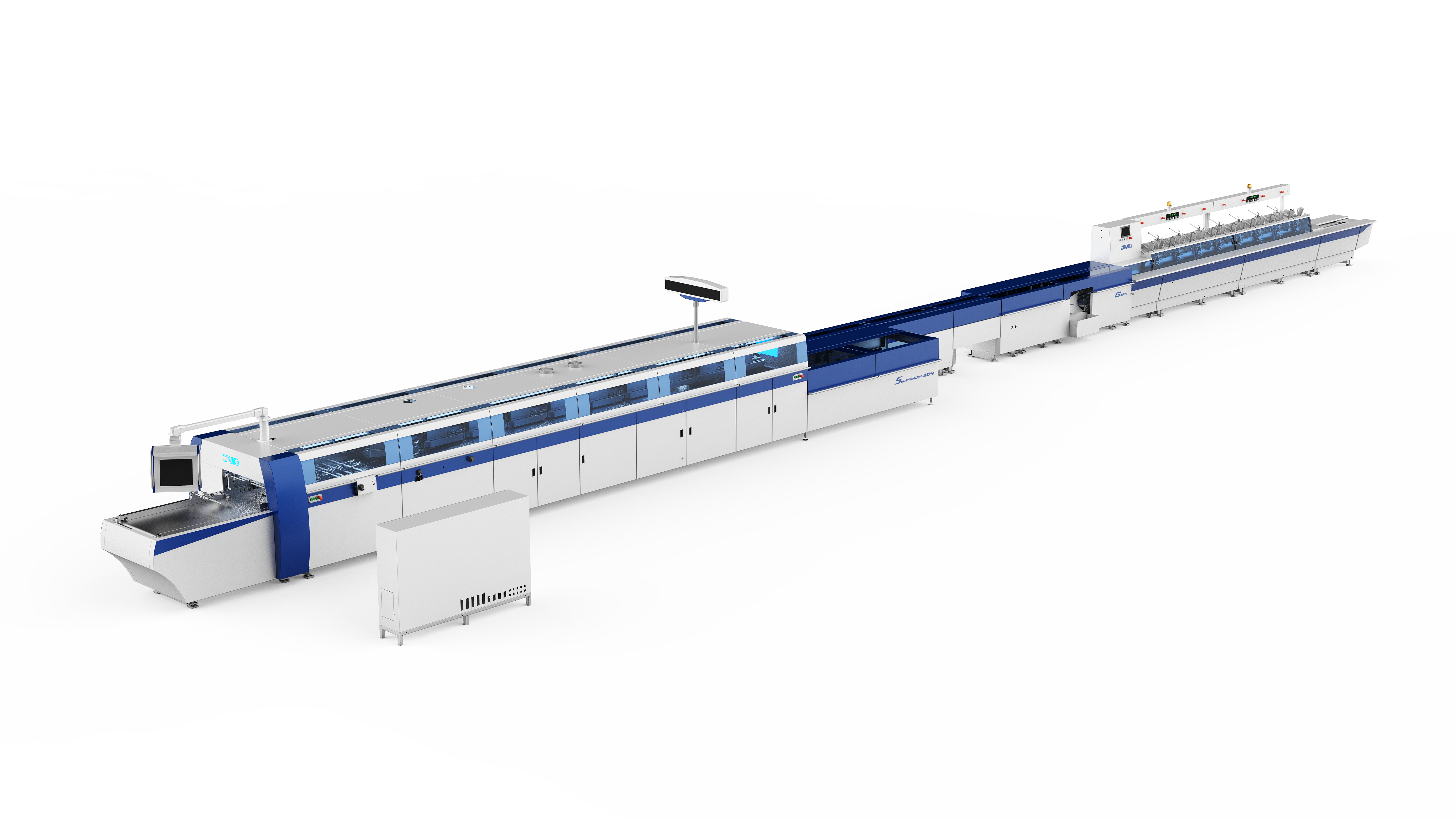 JMD Superbinder-8000e Perfect Binder 21-clamp 8000 cycles per hour automated binding system